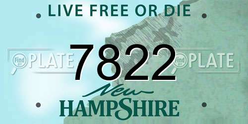 7822 New Hampshire License Plate