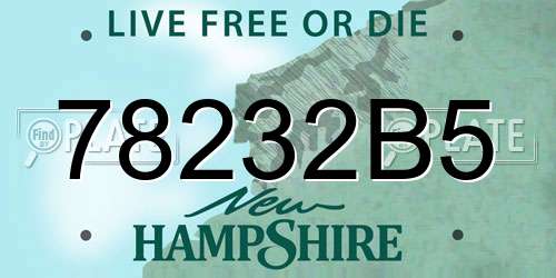 78232B5 New Hampshire License Plate
