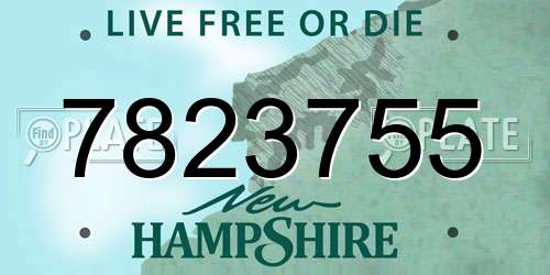 7823755 New Hampshire License Plate