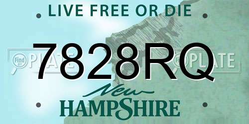 7828RQ New Hampshire License Plate