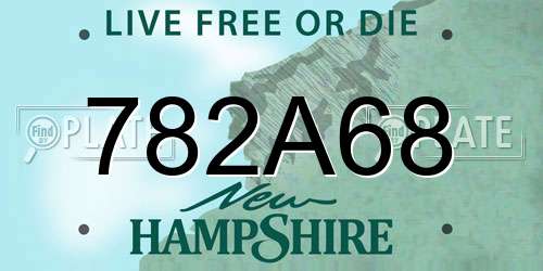 782A68 New Hampshire License Plate