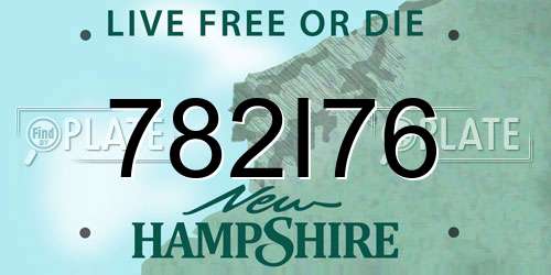 782I76 New Hampshire License Plate