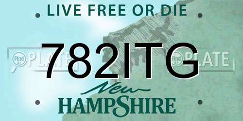 782ITG New Hampshire License Plate
