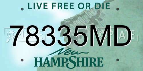 78335MD New Hampshire License Plate