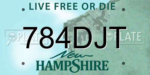 784DJT New Hampshire License Plate