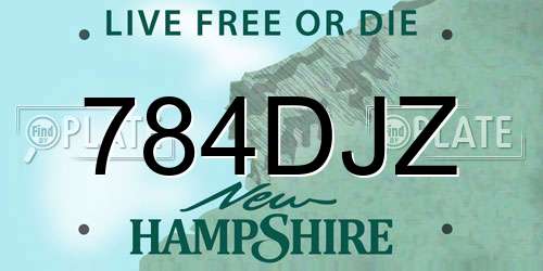 784DJZ New Hampshire License Plate