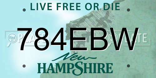 784EBW New Hampshire License Plate