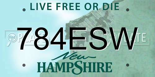 784ESW New Hampshire License Plate