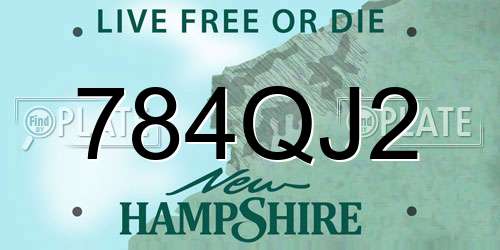 784QJ2 New Hampshire License Plate