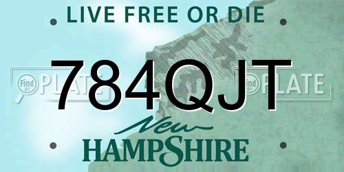 784QJT New Hampshire License Plate