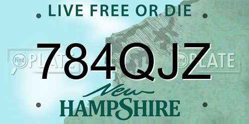784QJZ New Hampshire License Plate
