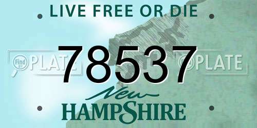 78537 New Hampshire License Plate