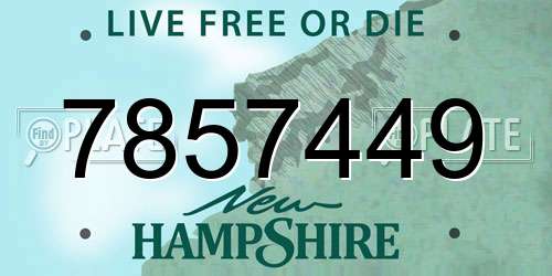 7857449 New Hampshire License Plate