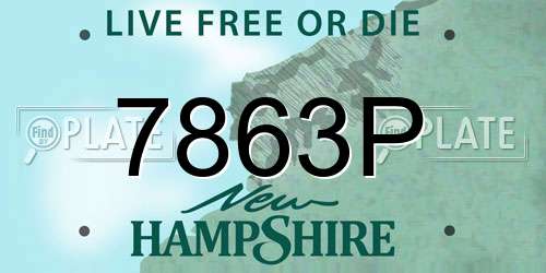 7863P New Hampshire License Plate