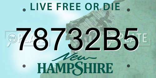 78732B5 New Hampshire License Plate