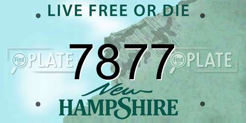 7877 New Hampshire License Plate