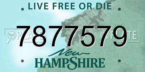 7877579 New Hampshire License Plate