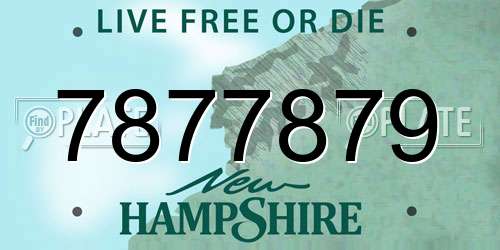 7877879 New Hampshire License Plate