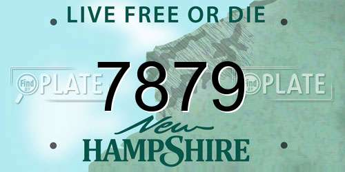 7879 New Hampshire License Plate
