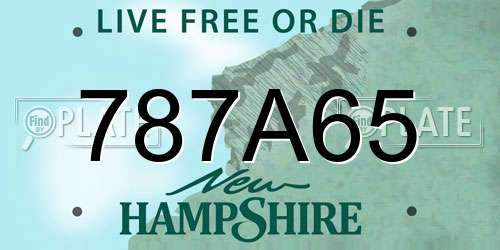 787A65 New Hampshire License Plate