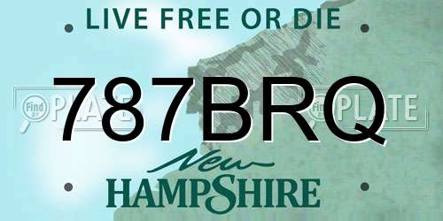 787BRQ New Hampshire License Plate