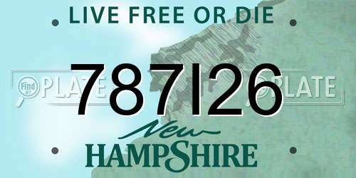 787I26 New Hampshire License Plate
