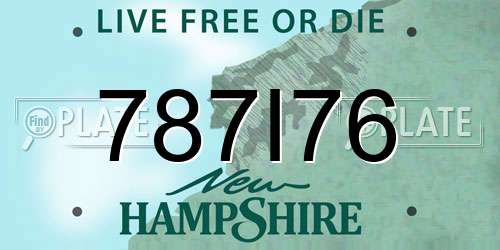 787I76 New Hampshire License Plate
