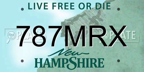 787MRX New Hampshire License Plate