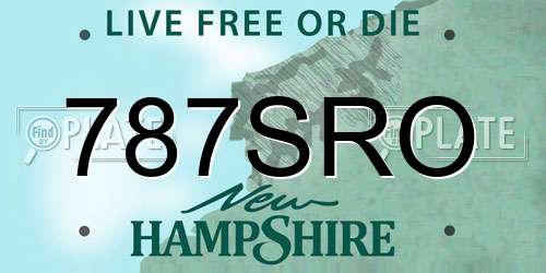787SRO New Hampshire License Plate