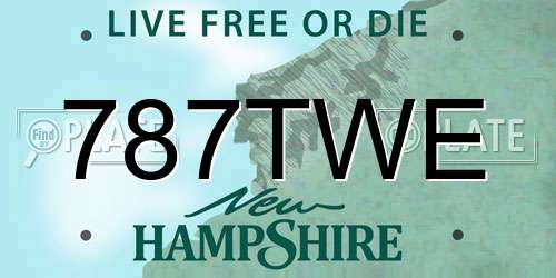 787TWE New Hampshire License Plate