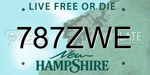 787ZWE New Hampshire License Plate