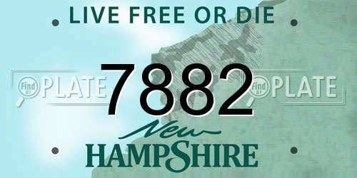 7882 New Hampshire License Plate