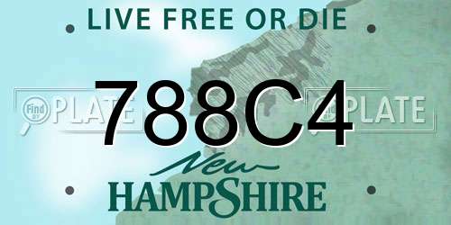 788C4 New Hampshire License Plate