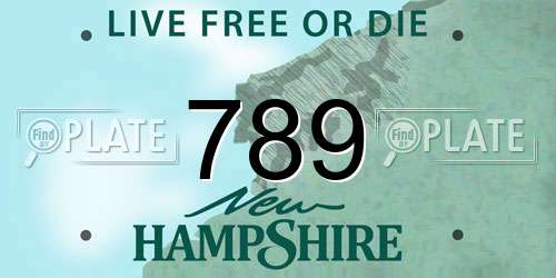 789 New Hampshire License Plate