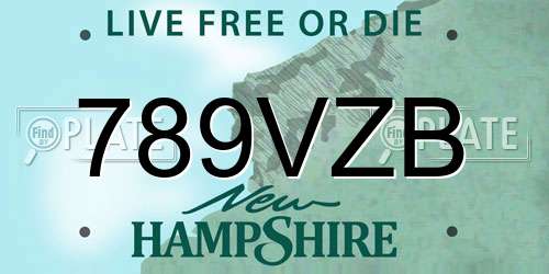 789VZB New Hampshire License Plate
