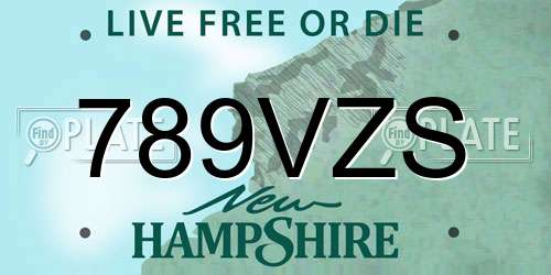 789VZS New Hampshire License Plate