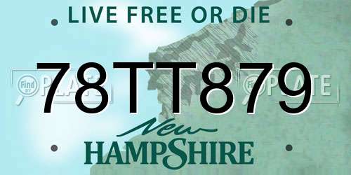 78TT879 New Hampshire License Plate