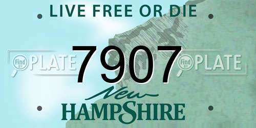 7907 New Hampshire License Plate