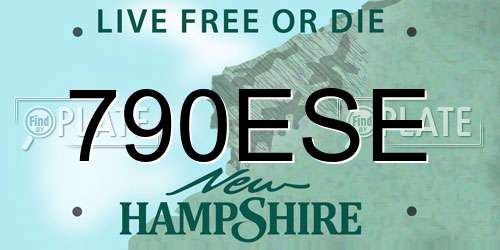 790ESE New Hampshire License Plate