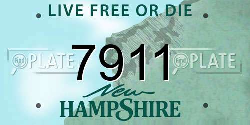 7911 New Hampshire License Plate