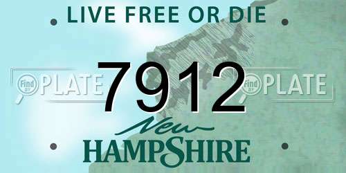 7912 New Hampshire License Plate