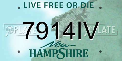 7914IV New Hampshire License Plate