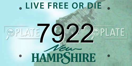7922 New Hampshire License Plate
