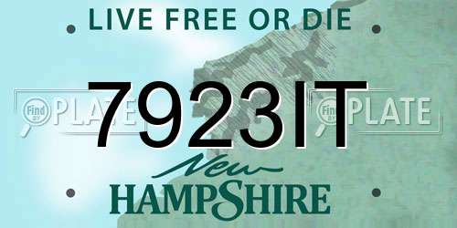 7923IT New Hampshire License Plate