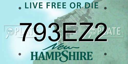 793EZ2 New Hampshire License Plate