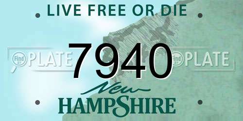 7940 New Hampshire License Plate