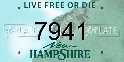 7941 New Hampshire License Plate