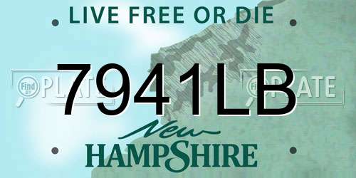 7941LB New Hampshire License Plate