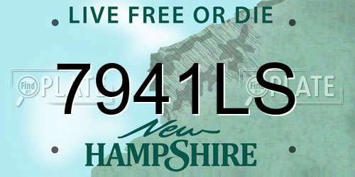 7941LS New Hampshire License Plate
