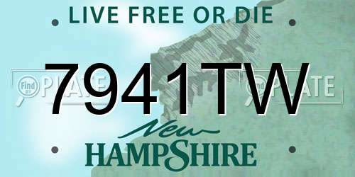 7941TW New Hampshire License Plate